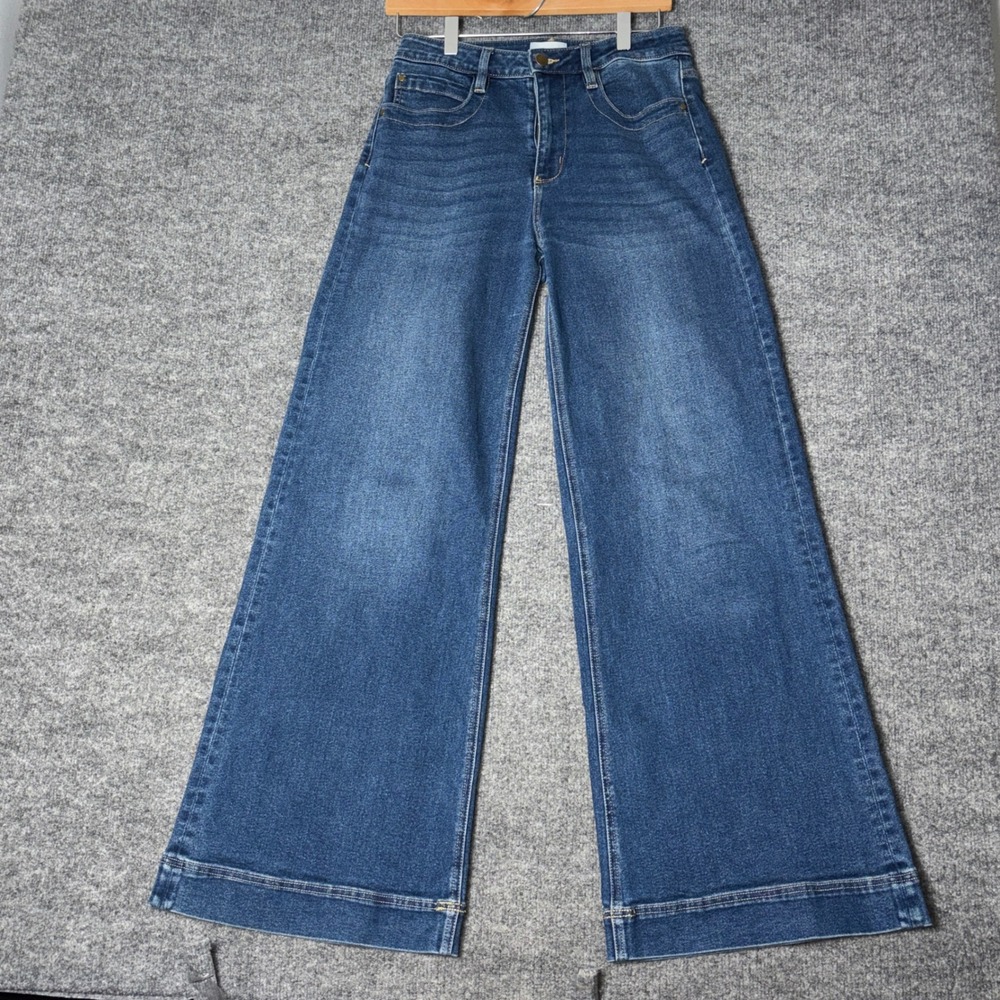Driftwood Jeans Womens 27x32 Blue Martha Wide Leg High Waist Denim